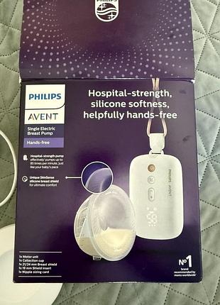 Електронний молоковідсмоктувач philips avent hands-free scf531/11 білий