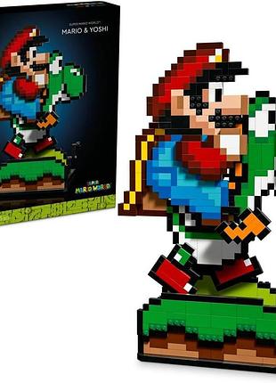 Lego super mario world: mario і yoshi набір для дорослих фанатів nintendo піксельні колекційні фігурки декор для дому та офісу