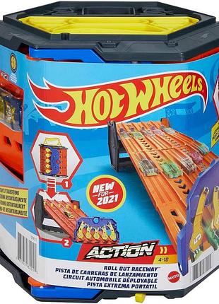 Hot wheels hgk41 набір гоночних трас що розкладаються створюючи п'ятисмугову трасу від 4 до 10 років
