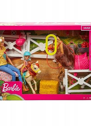Іграшка barbie stadnina koni набір 2 ляльки 2 коні fxh15