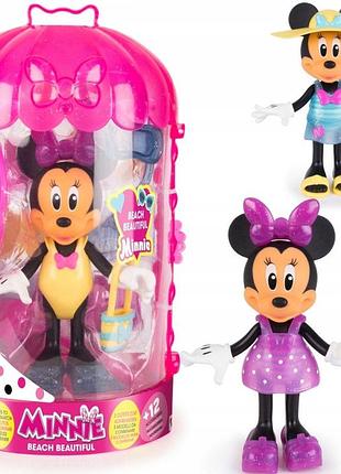 Іграшка disney myszka minnie міні лялька пляжна шафа костюми аксесуари набір 13 ел