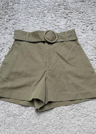 Шорти жіночі zara оливкові s 3