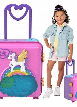 Mattel polly pocket відпочинковий курорт hkv43 лялька набір для гри валіза ляльки аксесуари