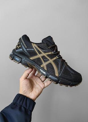 Черные мужские кроссовки asics gel kahana 8 retro wear resistant trail black brown х асикс 40