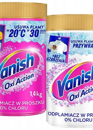 Vanish oxi action порошок для видалення плям для кольорового + білого білизни без хлору 2,8 кг