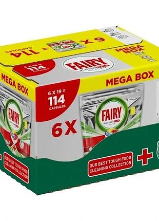 Fairy platinum plus all in one жовті таблетки для посудомийної машини 6x19шт =114 шт
