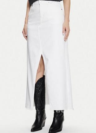Біла джинсова спідниця zara 3