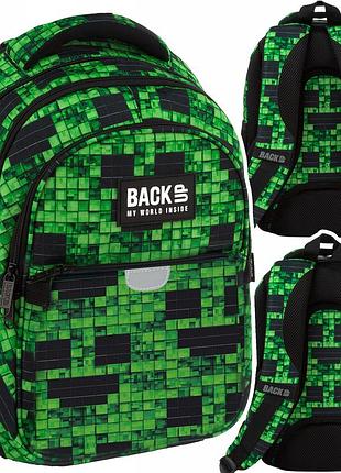 Рюкзак шкільний backup 24 л slinker для шанувальника гри minecraft