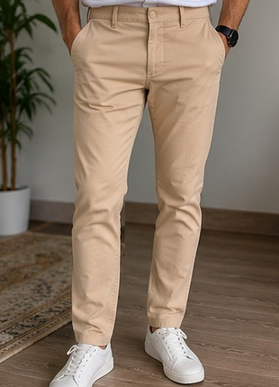 Tommy hilfiger чоловічі чиноси 28/34 бежеві, укр 44