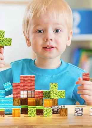 Магнітні блоки кубики 3d пікселі навчальний набір для дітей