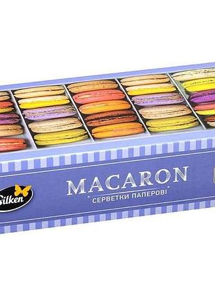 Салфетки косметические 100шт в коробке macaron 2слойки тм silken