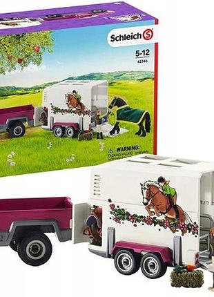 Schleich 42346 пікап з кінем і причепом для коней автомобіль авто
