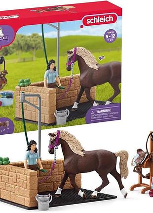 Schleich 42438 horse club ігровий набір horse club emily & luna 19 деталей рухома фігурка аксесуари для дітей від 5 років