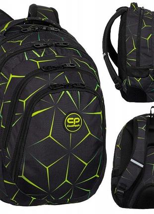 Рюкзак шкільний молодіжний coolpack drafter 17" 28l quake чорний/лимонний