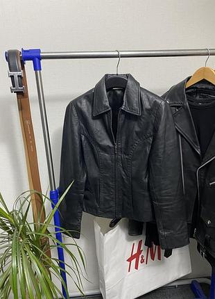 Куртка amaranto real leathers шкіряна бомбер стильний актуальний 3