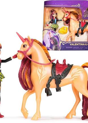 Unicorn academy школа єдинорогів єдиноріг cinder + лялька valentina єдиноріг лялька та аксесуари для колекціонування іграшка для