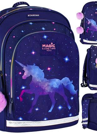 Рюкзак шкільний galaxy unicorn для дівчинки 1-3 клас