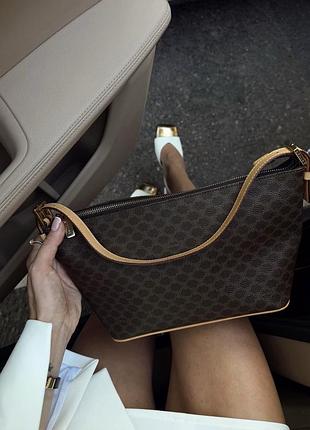 Celine vintage macadam shoulder bag вінтажна сумка