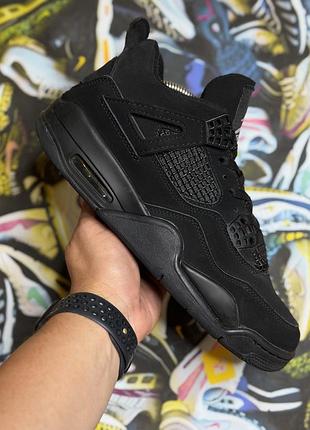 Чоловічі кросівки jordan 4 retro black cat cu1110-010