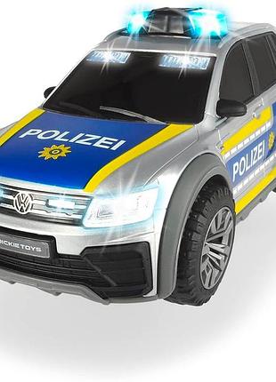 Dickie toys 203714013 volkswagen vw tiguan r-line поліцейська машина зі світлом і звуком 25 см від 3 років різнокольорова