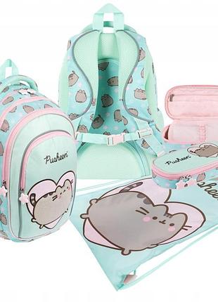 Рюкзак pusheen з пеналом і мішком плюшева аплікація