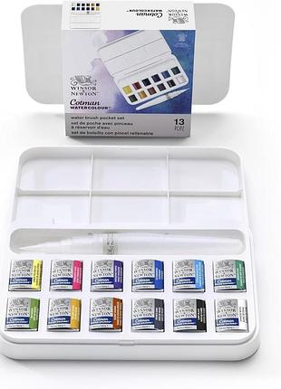 Winsor & newton cotman 390658 набір акварельних фарб різнокольоровий 12 x 3 мл