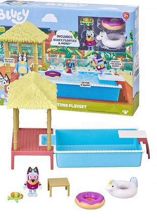 Ігровий набір moose toys bluey pool time bluey забава на басейні