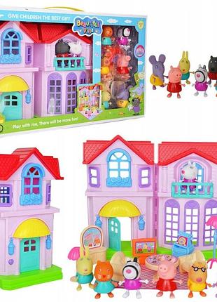 Іграшковий будиночок domek świnka pepa 8 фігурок villa
