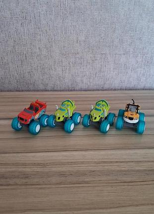 Металеві машинки блиск і чудо машинки blaze & the monster machines