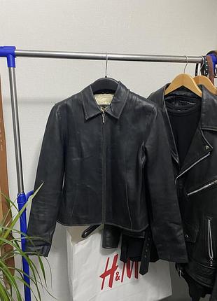 Куртка connoisseuro real leathers шкіряна бомбер стильний актуальний 3