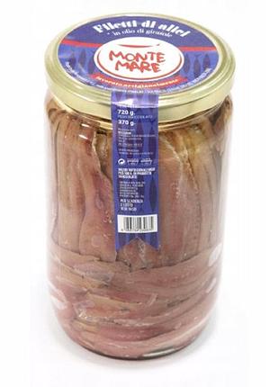Філе з анчоусів filetti di alici 720g monte mare сардини anchois італія