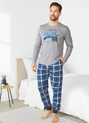 Мужская пижама домашний костюм livergy l xl
