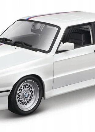 Bmw m3 e30 1988 1:24 біла модель bburago 18-21100