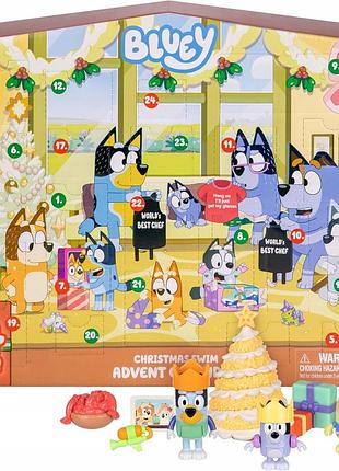 Набір іграшок moose toys bluey різдвяний адвент-календар