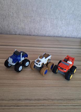 Металеві машинки блиск і чудо машинки blaze & the monster machines