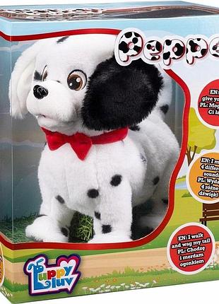 Puppy luv інтерактивний собака далматинець пепер цуценя tm toys