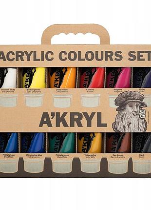 Набір акрилових фарб a'kryl renesans 12x100ml