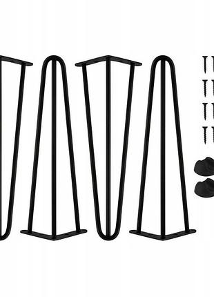 Moria design 4 шт. металеві меблеві ніжки hairpin legs 41 см 3 стрижні