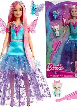 Barbie лялька-чарівниця з довгим волоссям цуценя акційний фільм малібу щипка магії