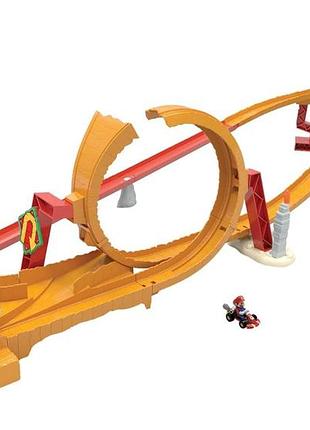 Hot wheels mario kart острів donkey konga набір – гоночна траса з металевим автомобілем mario натхненна фільмом hmk49