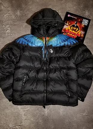 Пуховик marcelo burlon / зимова куртка marcelo burlon wings / чорна куртка marcelo burlon з червоними крилами / чоловічий пуховик marcelo burlon / бре