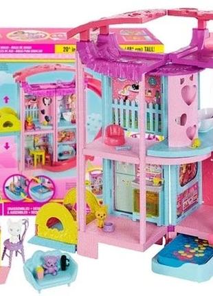 Ляльковий будинок барбі челсі 48 см barbie chelsea playhouse для ляльок + аксесуари.
