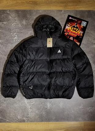 Куртка nike acg therma-fit / nike acg puffer jacket / пуховик nike acg / зимова куртка nike acg primaloft / чорна куртка nike acg з капюшоном / чолові