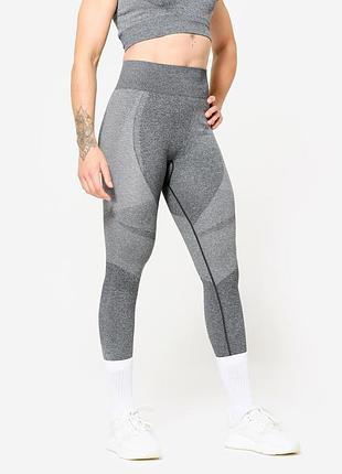 Женские серые леггинсы, термолосины decathlon 2
