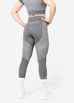 Женские серые леггинсы, термолосины decathlon 3