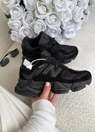 Кросівки жіночі new balance 9060 black cordura + термо