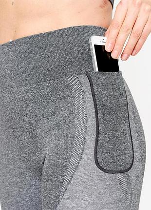 Женские серые леггинсы, термолосины decathlon 4