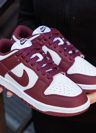Sb dunk low team red bordeaux 4