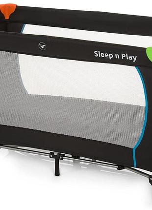 Hauck 600702 sleep n play go plus дитяче туристичне ліжко від народження до 15 кг чорне