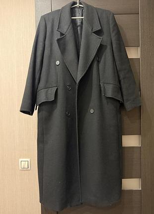 Пальто жіноче zara двобортне чорне